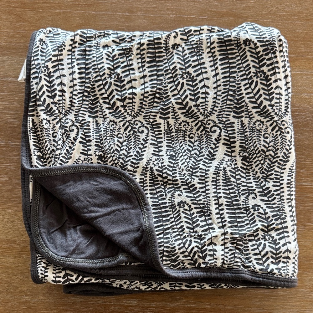 Kate Quinn fern frond double layer swaddle blanket